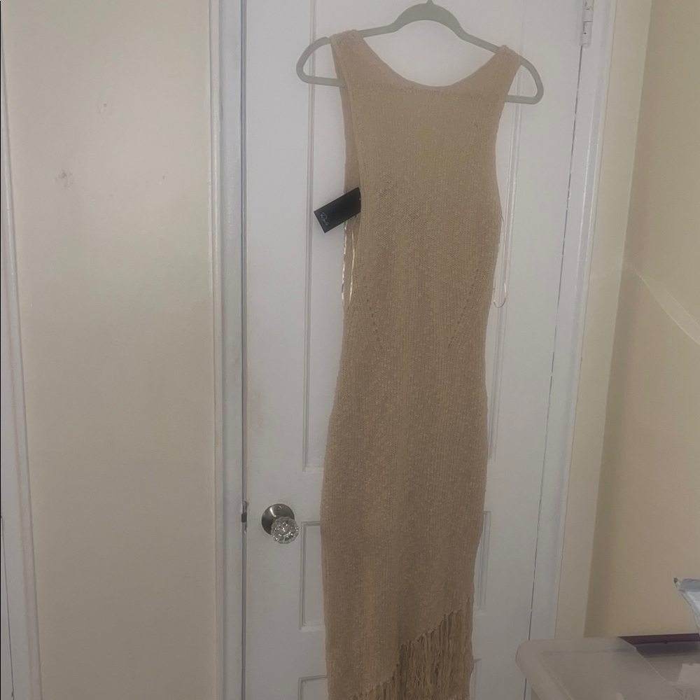 Rails cotton knit fringe dress